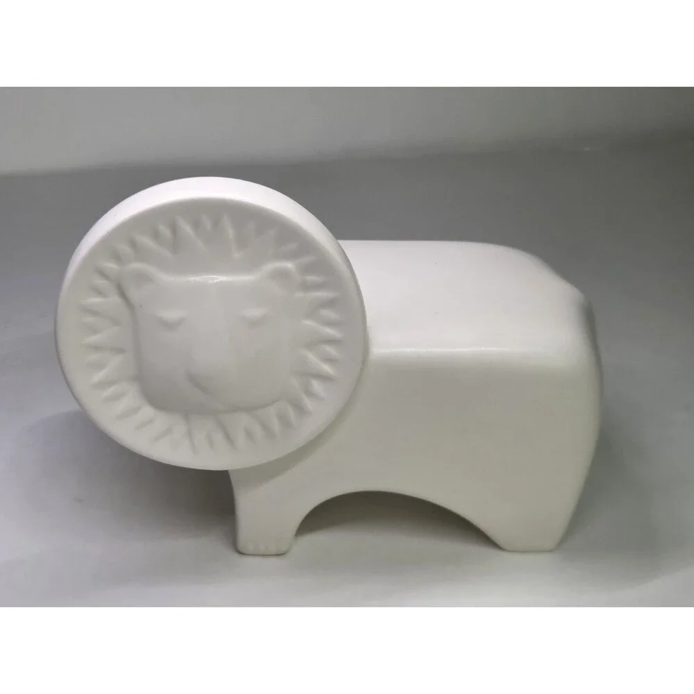 Jonathan Adler for PartyLite Ceramic Lion Votive Candle Holder White 5